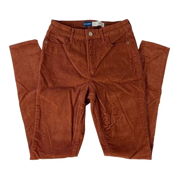 SOLD Old Navy Brown Rockstar Super Skinny High Rise Jeans Size 4 Tall 30" Inseam - Picture 1 of 8